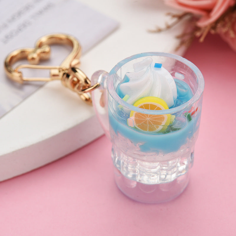 Wholesale Acrylic Simulation Fruit Ice Cream Creative Key Chain